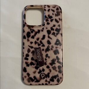 Loopy Case Cream & Black Leopard Print Phone Case with Loop